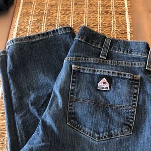 Bulwark mens denim FR pants, ATPV 15, CAT 2, size 34-32